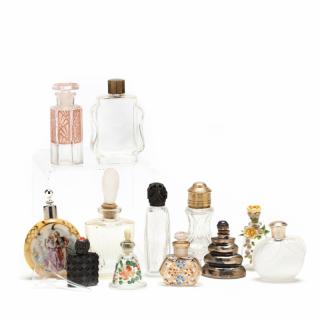 Appraisal: Twelve Vintage Miniature Perfume Bottles including Czech Sterling and French