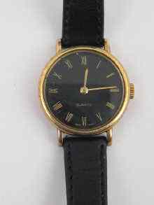 Appraisal: An ct gold lady's quartz wrist watch c