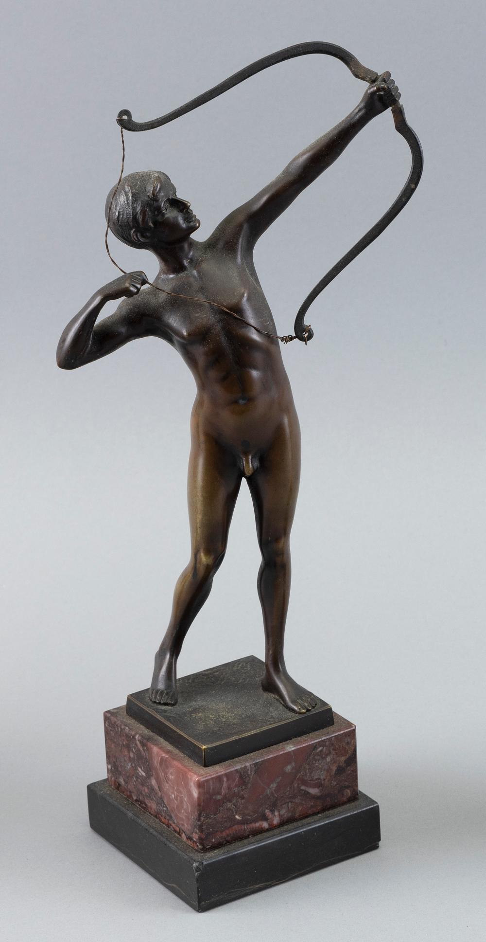 Appraisal: OTTO HOFFMANN GERMANY - STANDING MALE NUDE POSING AS AN