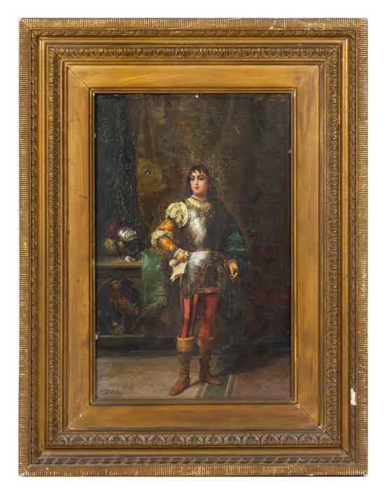 Appraisal: Sale Lot Cesare Detti Italian - Cavalier oil on board