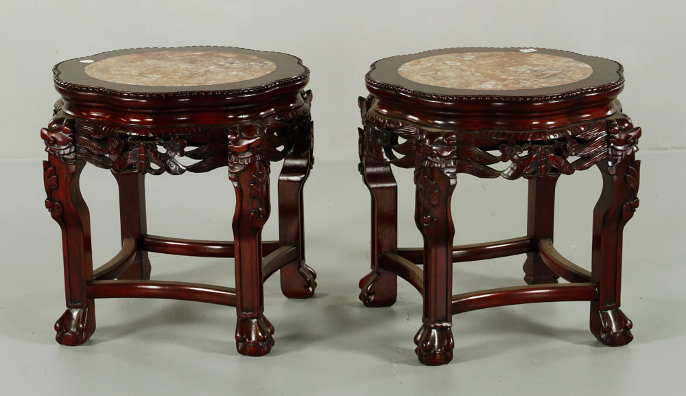 Appraisal: - Pair of Chinese Export Stands Pair of Chinese export