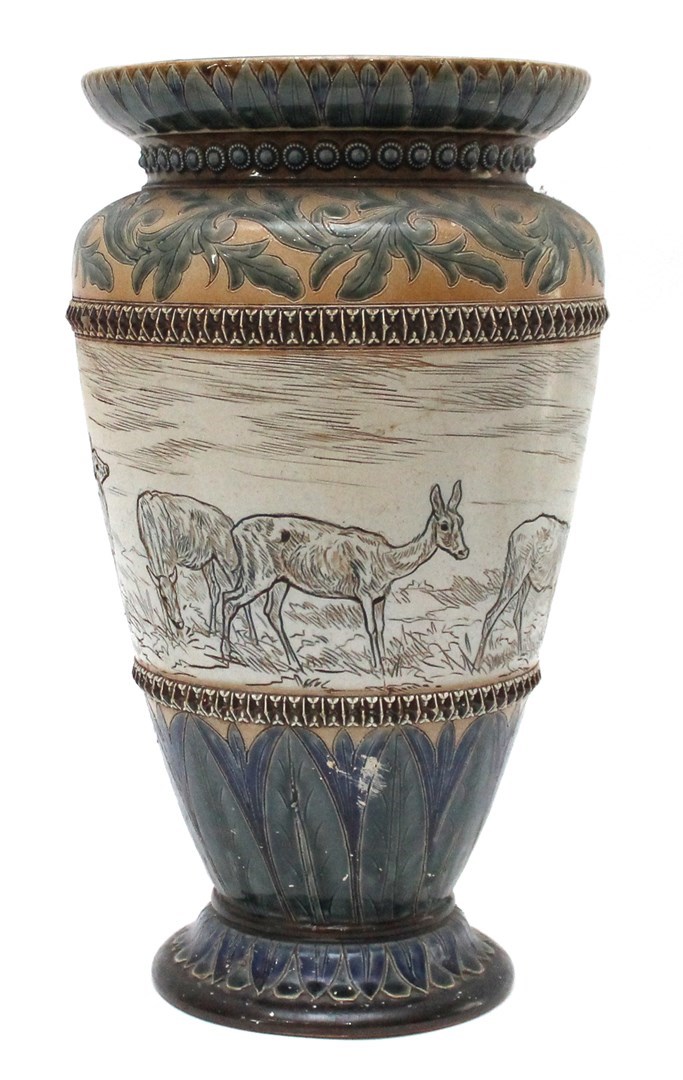 Appraisal: A Doulton Lambeth saltglaze stoneware vase by Hannah Barlow circa