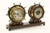 Appraisal: DESK SET - Nautical ship's clock desk set by Chelsea