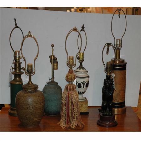 Appraisal: Group of Seven Lamps Estimate -