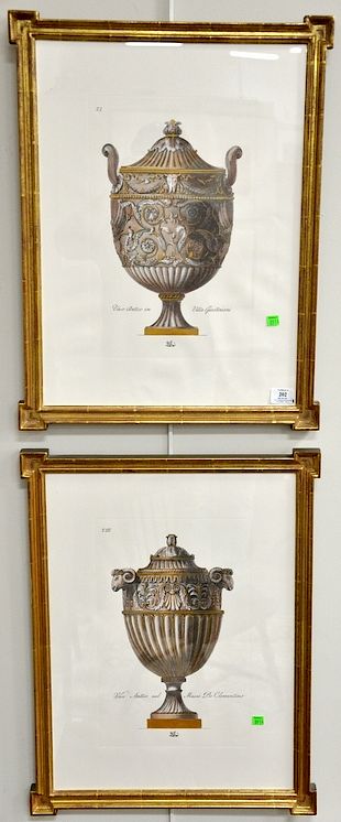 Appraisal: Pair of engravings in gilt frames x Pair of engravings