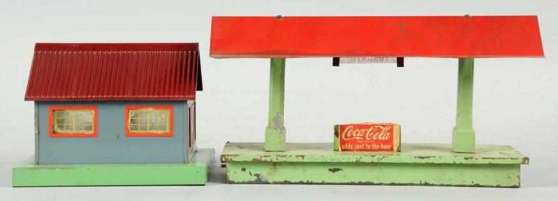 Appraisal: Lot of Railway Accessories American Includes Toronto Coca-Cola platform and