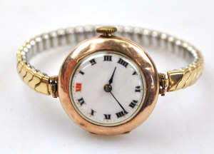 Appraisal: A lady's ct gold Rolex wristwatch with enamel dial import