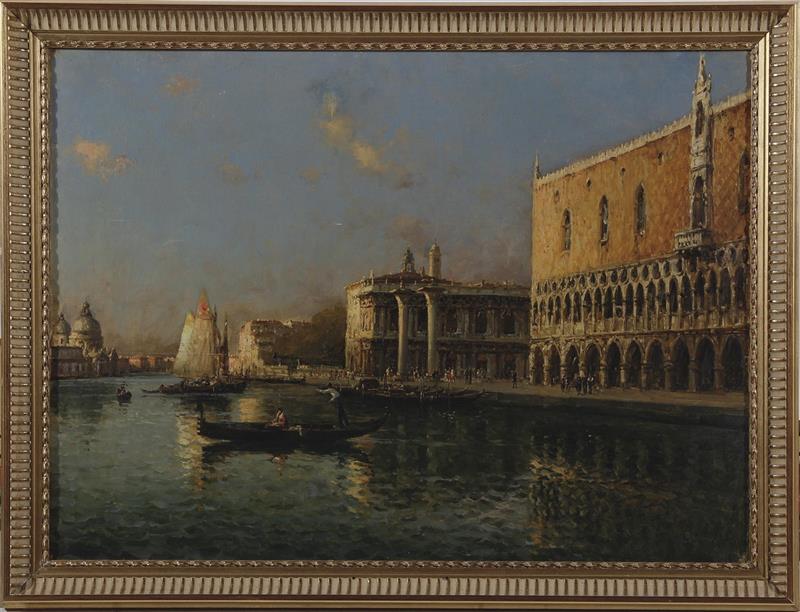 Appraisal: Antoine Bouvard French - SUNSET VIEW OF DOGE'S PALACE VENICE