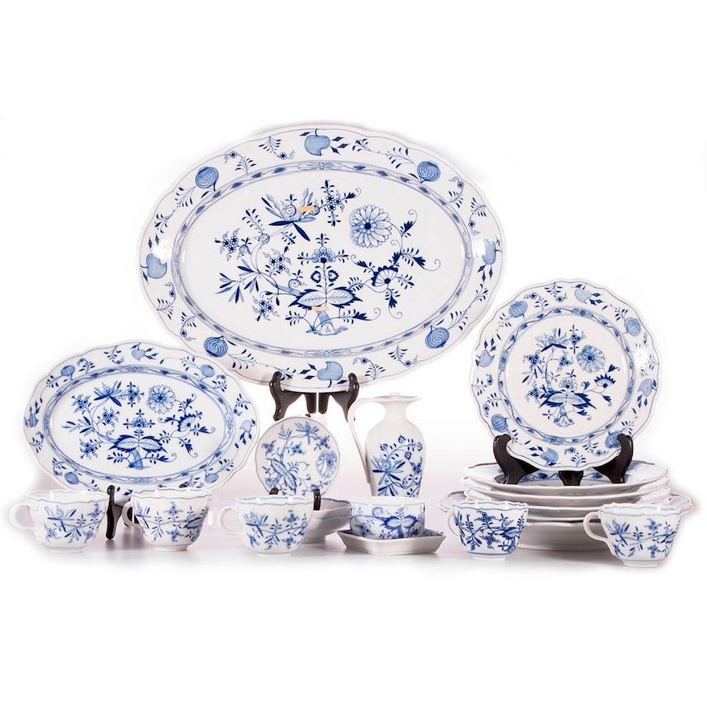 Appraisal: Meissen Blue Onion Partial Service th Century Blue Onion Meissen