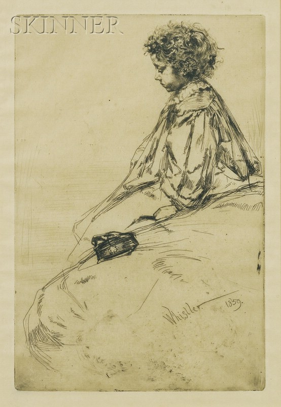 Appraisal: James Abbott McNeill Whistler American - Bibi Lalouette second state