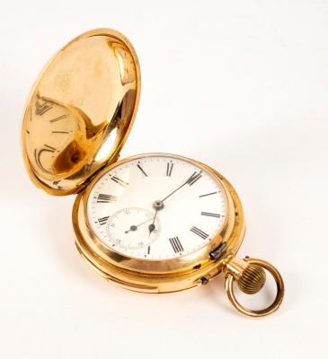 Appraisal: An k gold cased repeating pocket watch the white enamel