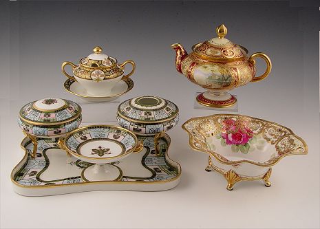 Appraisal: NIPPON COLLECTION LOT Lot to include Hand painted teapot with