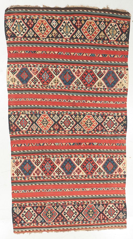 Appraisal: Antique Shirvan Kilim Caucasus ' '' x ' '' Antique