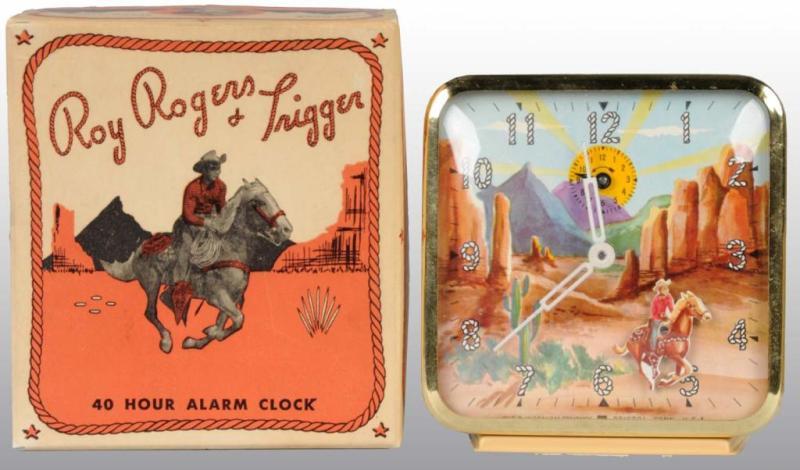 Appraisal: Ingrham Roy Rogers Trigger Alarm Clock Description Circa s Working