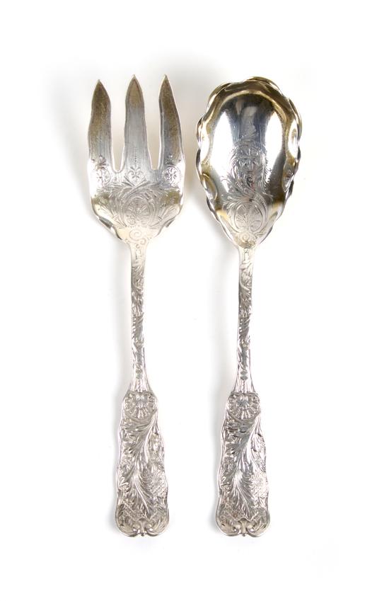 Appraisal: An American Sterling Silver Two Piece Serving Set Gorham Length