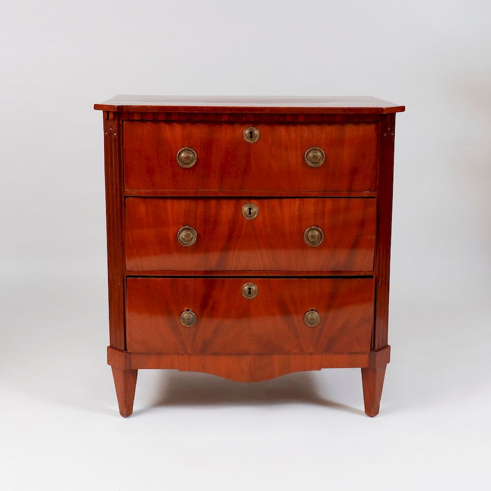 Appraisal: Continental Neoclassical Style Mahogany Chest of Drawers x x in