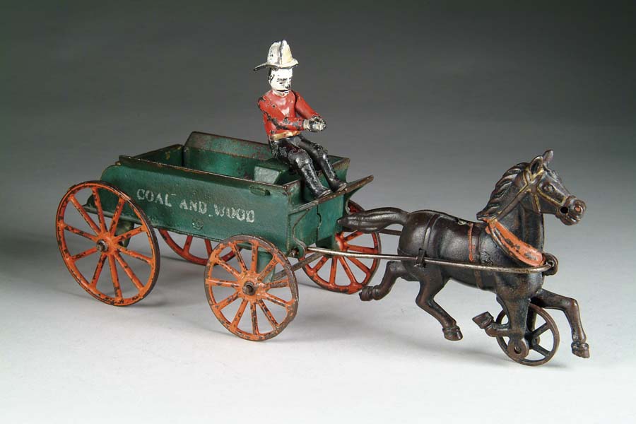 Appraisal: COAL AND WOOD WAGON Manufactured by Pratt Letchworth This green