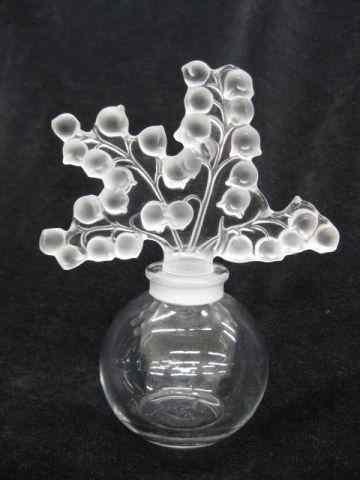 Appraisal: Lalique Perfume Bottle lily of the valley frosted stopper ''