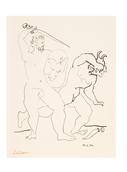 Appraisal: PICASSO PABLO Roy Claude La Guerre et la Paix lithograph