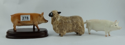 Appraisal: Beswick Boar Wall Champion Boy A Wensleydale Sheep seconds and