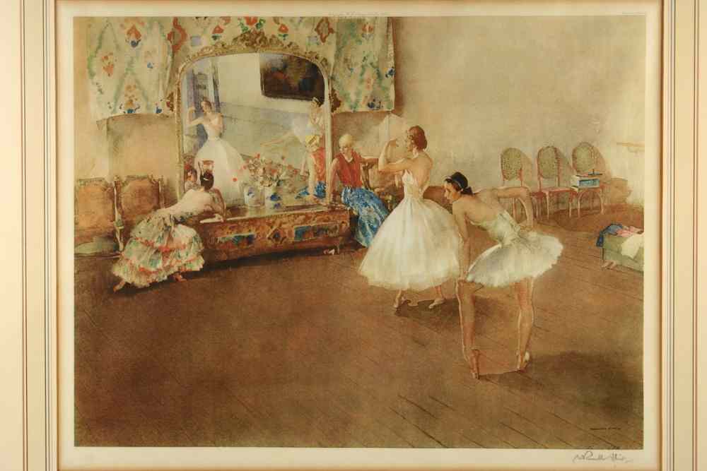 Appraisal: COLOR PHOTO LITHO - 'Mirror of the Ballet' by William