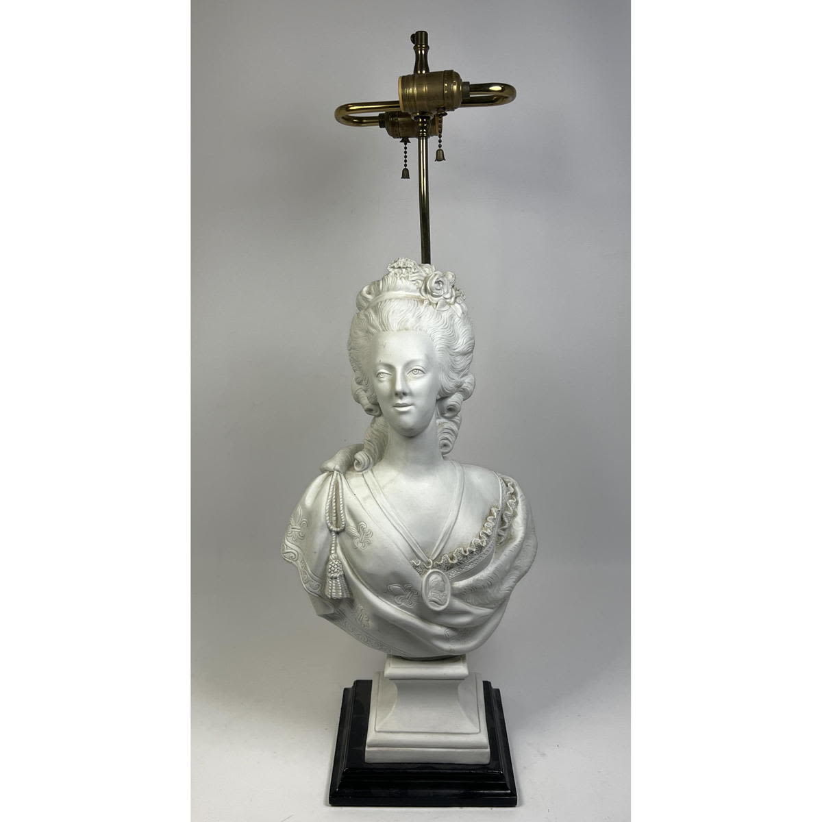 Appraisal: Parian Figural Female Bust Table Lamp Parian Porcelain MARIE ANTOINETTE