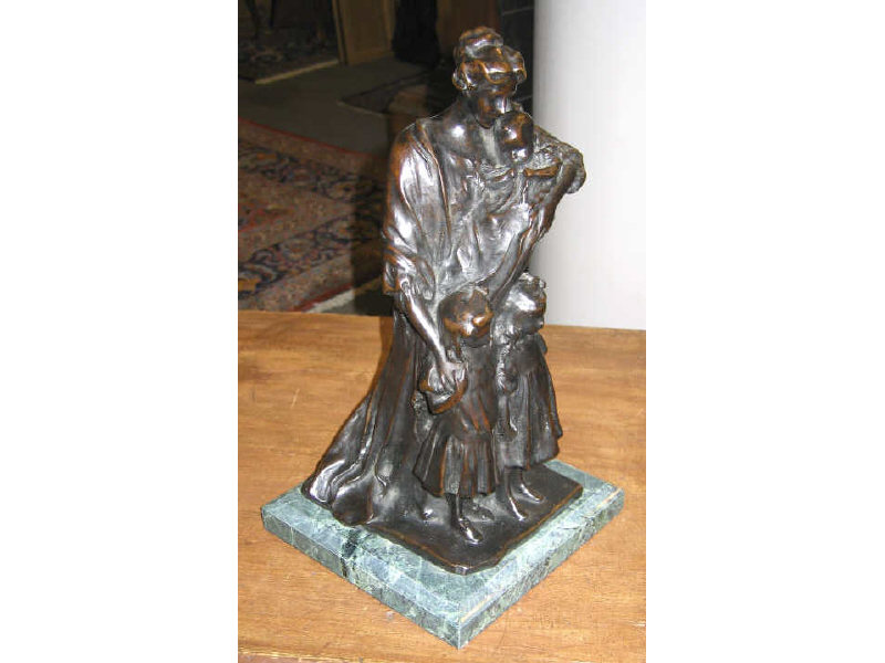 Appraisal: AFTER BESSIE POTTER VONNOH AMERICAN - MOTHERHOOD cast bronze figure