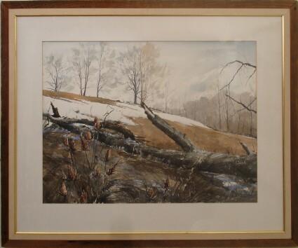 Appraisal: C GRAYDON MAYER FALLEN WILLOW Watercolor x in sight signed