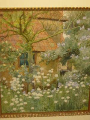 Appraisal: W GUNN GWENNET Garden at Haddenham signed label verso x