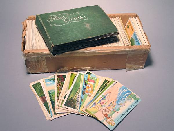 Appraisal: Postcard miscellany A box of several hundred unused postcards with