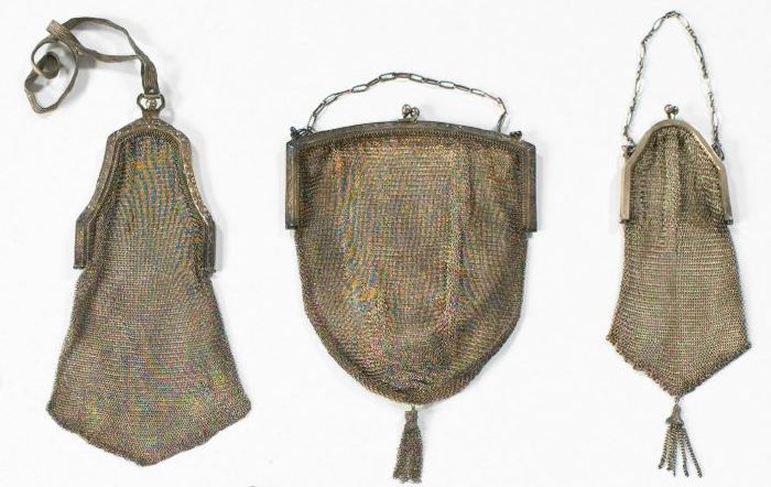 Appraisal: Group of Three Purses consisting of a Whiting and Davis