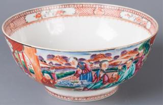 Appraisal: Chinese Rose Famille Punch Bowl Circa s Handpainted late th