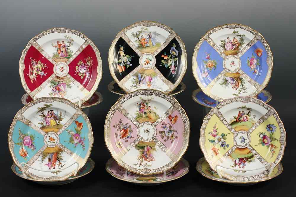 Appraisal: COLLECTOR PLATES - Fine set of Meissen porcelain plates with