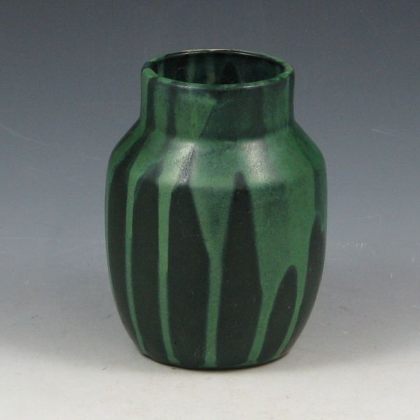 Appraisal: Peters Reed Shadow Ware vase in shades of matte green