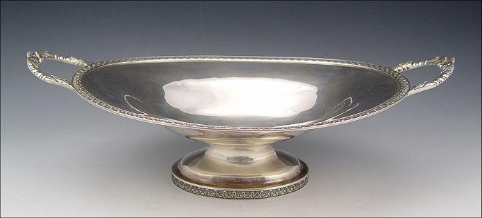 Appraisal: KIDNEY JOHNSON SILVER PEDESTAL BOWL Mid th century embossed design