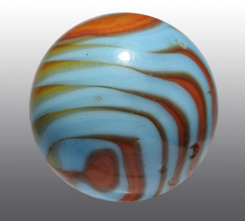 Appraisal: Christensen Agate Flame Marble Description Original surface Baby blue base