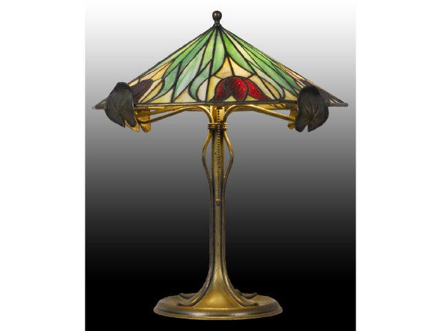 Appraisal: Pittsburgh Leaded Glass Lamp Shade and Base Description '' base