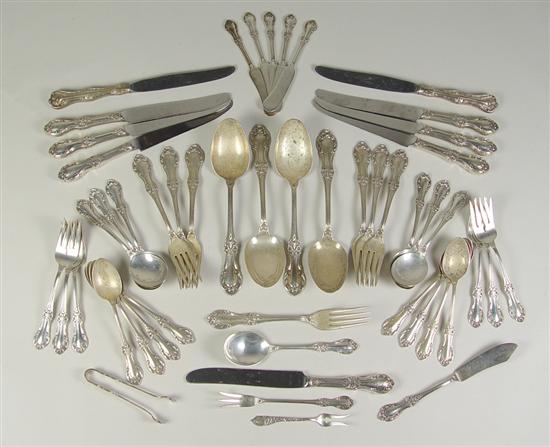 Appraisal: International Wild Rose Sterling Flatware Partial service for eight including