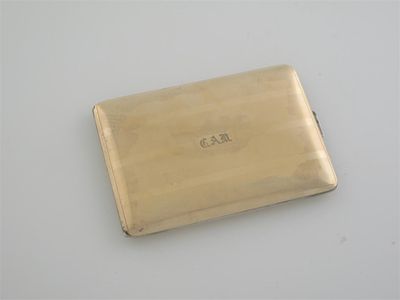 Appraisal: An American oblong cigarette case part gold and part silver