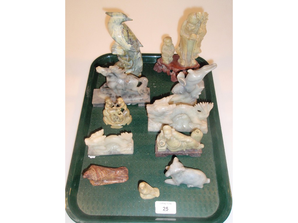 Appraisal: Assorted Chinese soapstone figures