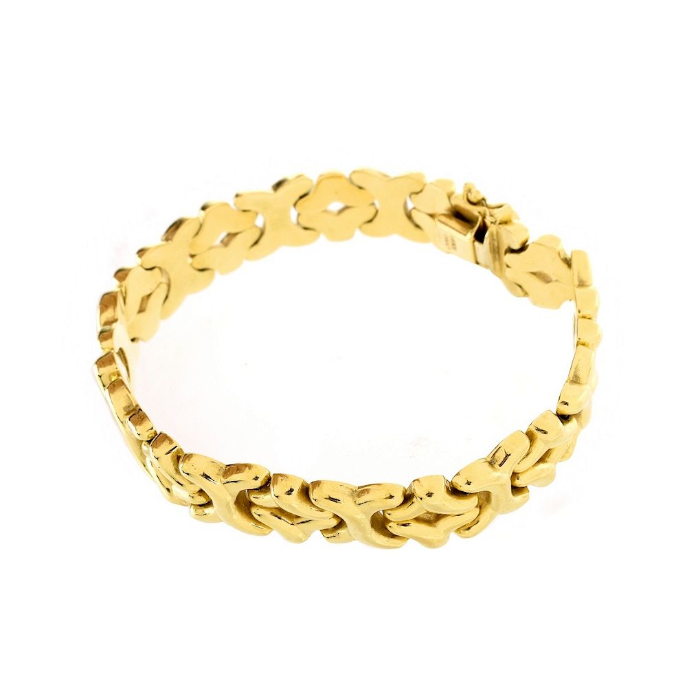 Appraisal: Vintage Italian K Bracelet Vintage Italian Karat Yellow Gold Flexible