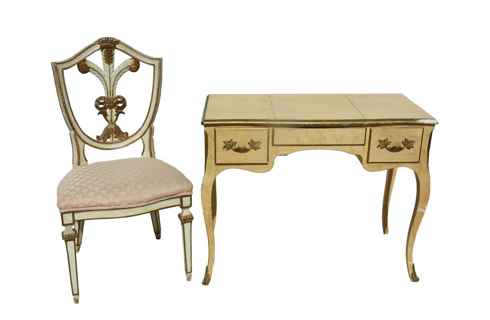 Appraisal: LOUIS XV STYLE PAINTED DRESSING TABLE AND A GEORGE III