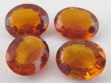 Appraisal: Four loose polished oval citrines each approx x mm approx