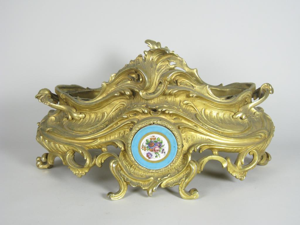 Appraisal: A th Century French ormolu gilt Jardiniere in the rococo