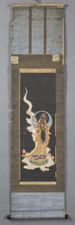 Appraisal: Japanese Painted Scroll of Kannon Goddess of Merc Japanese Painted