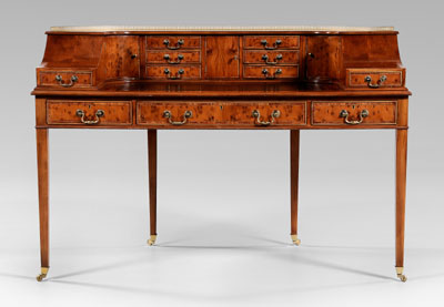 Appraisal: Yew wood veneered Carlton House d