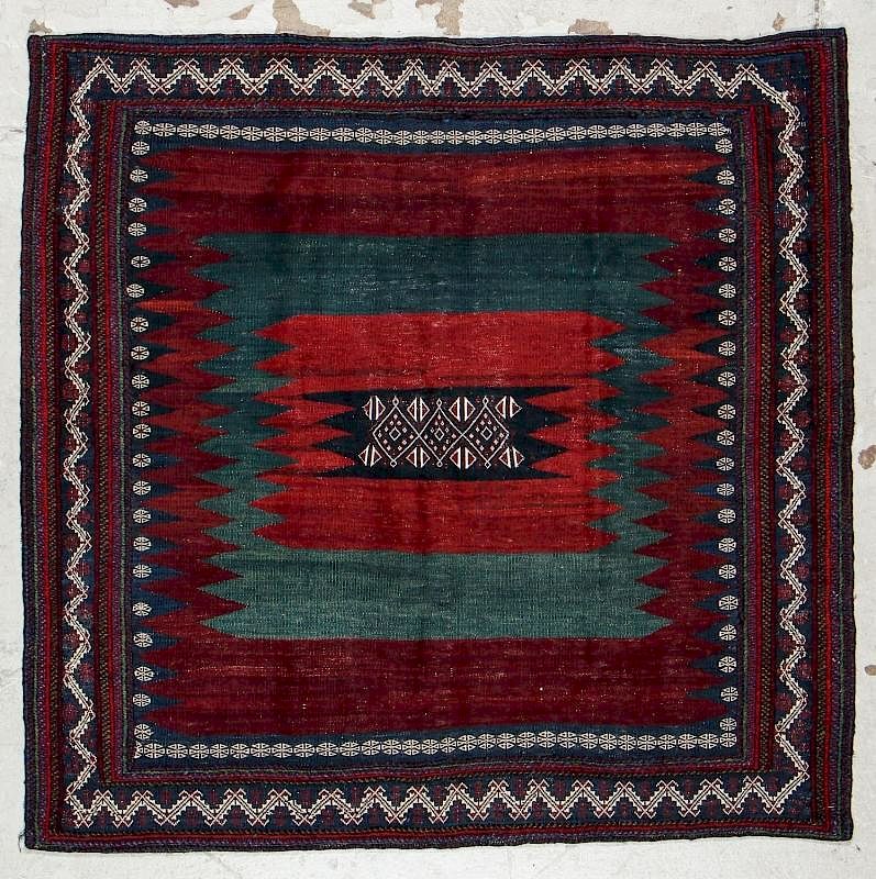 Appraisal: Antique Veramin Sofreh Kilim ' '' x ' '' Antique