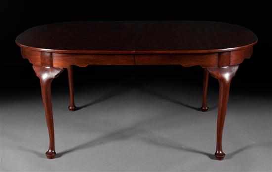 Appraisal: Henkel Harris Queen Anne style mahogany dining table with two