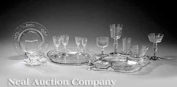 Appraisal: An Assembled Set of American Cut Crystal Tableware c attributed