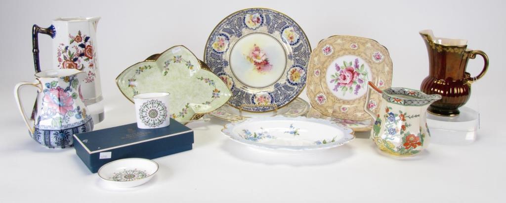 Appraisal: Group of Decorated English Porcelain pieces including two Royal Doulton